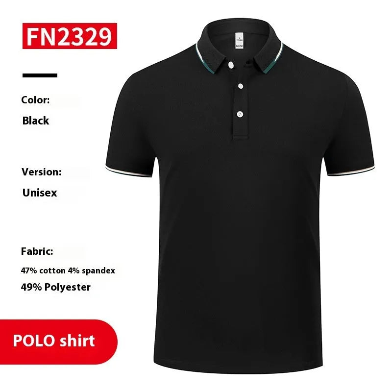 Company culture polo shirt for men women, cotton short sleeve, solid colour, digital printing, loose fit, sizes S to 4XL