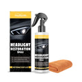 Headlight Restoration Spray 100ml bottle with PTFE formula and included towel for car headlight cleaning