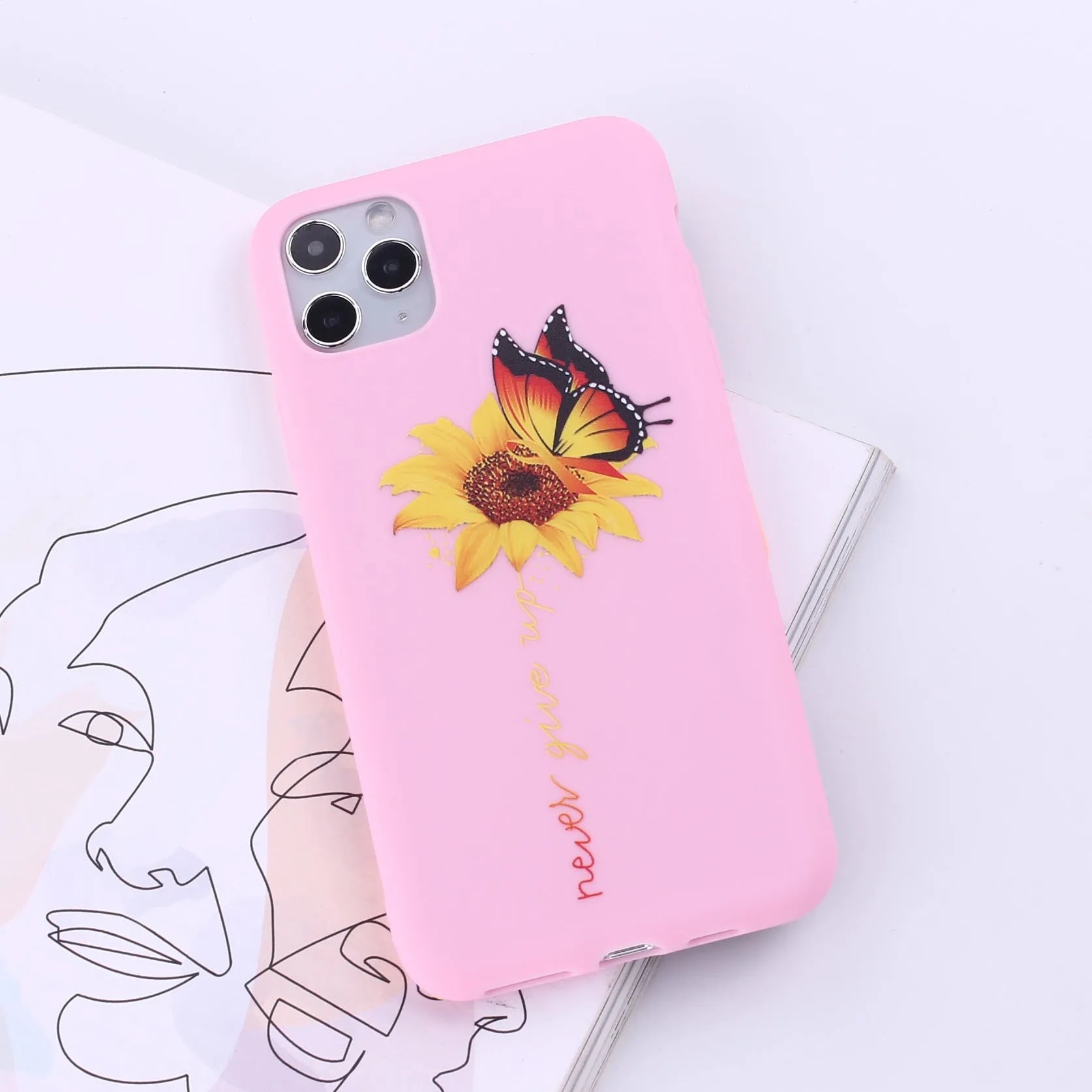 iPhone mobile phone case in a selected colour from a range of fourteen options, showing the painted TPU back cover design.