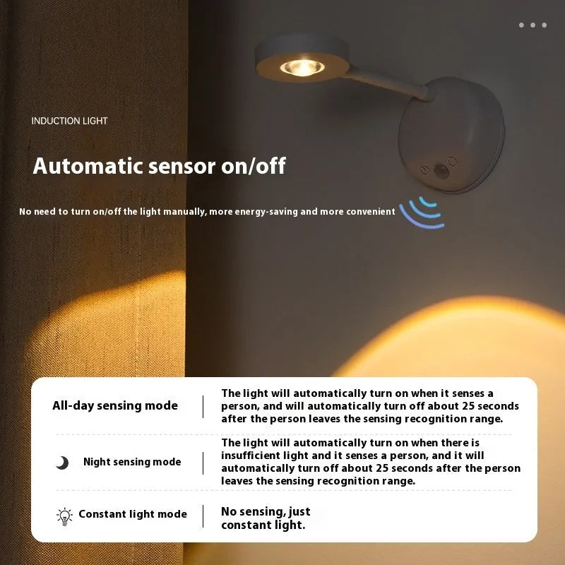 Geometric wireless rechargeable wall lamp in black or white with remote control