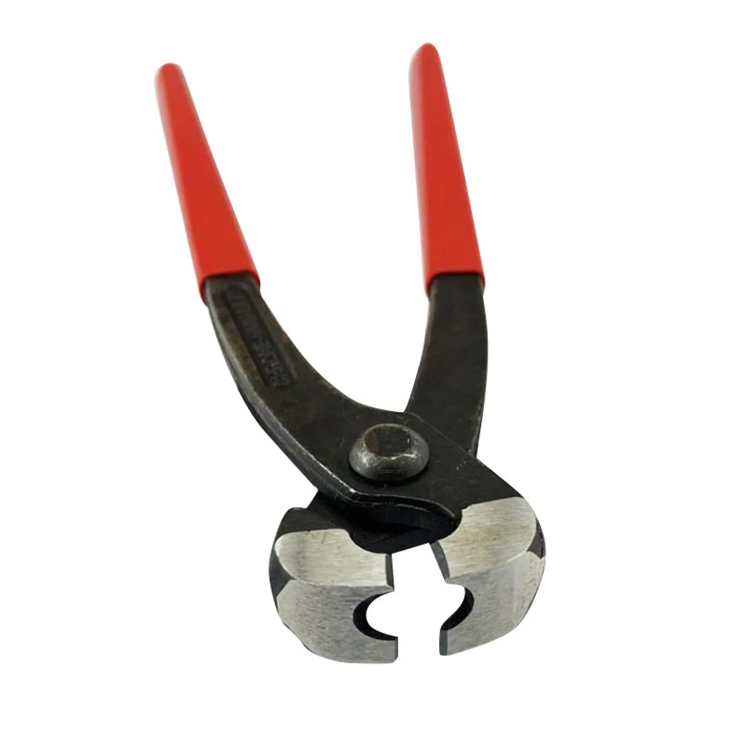 Red cloth PEX single ear clamp set with carbon steel cutting edge for plumbing connections