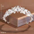 Gold and silver alloy crown headdress with pearls for weddings and birthdays