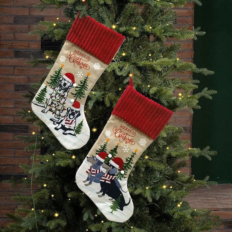 Pet themed cloth Christmas tree pendant ornament measuring 46cm by 28cm