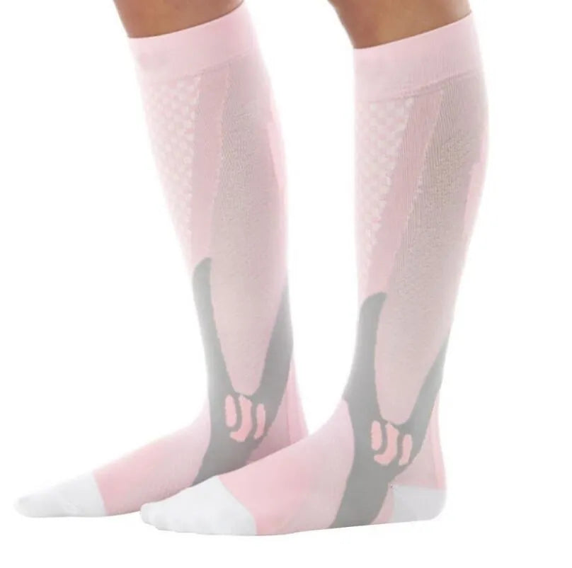 Graduated compression socks for athletic activities and travel in multiple colour options