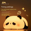 Cartoon panda-shaped silicone night light for kids with rechargeable battery