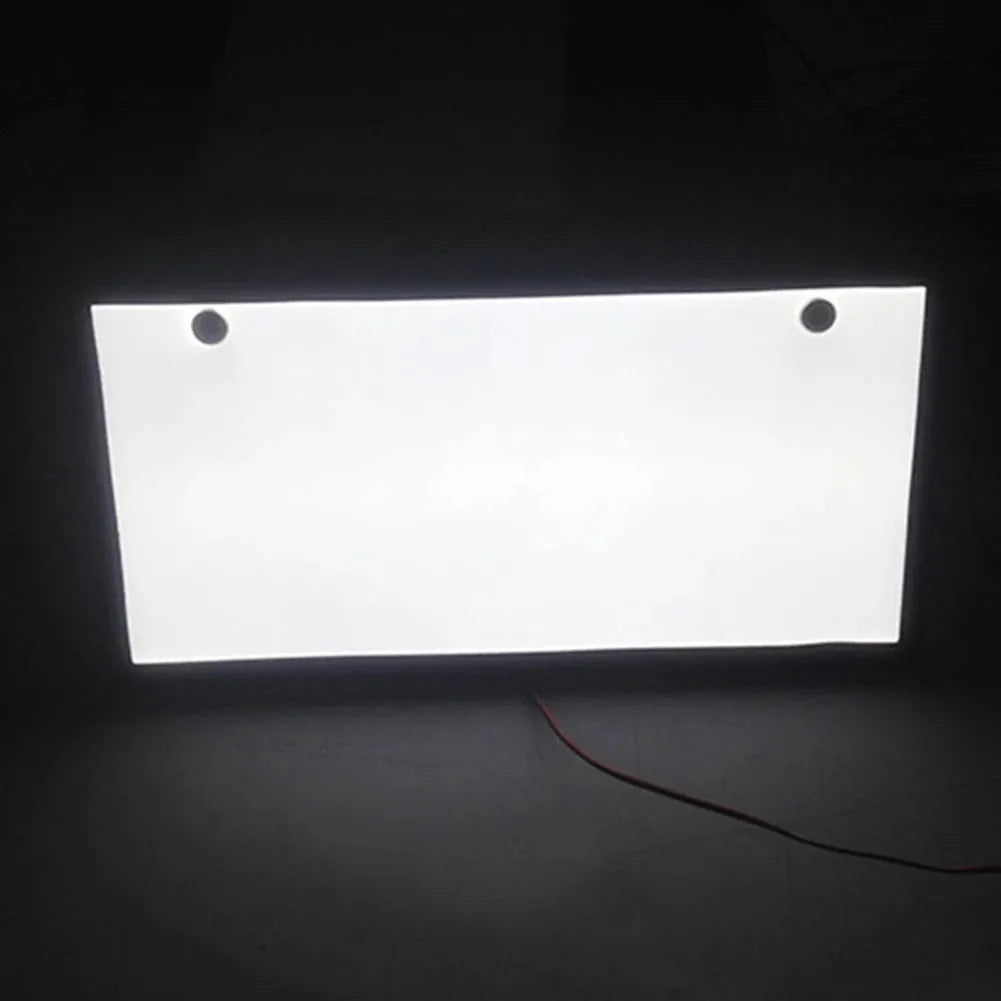 Two LED truck licence plate lights with flat thin light bars for uniform brightness