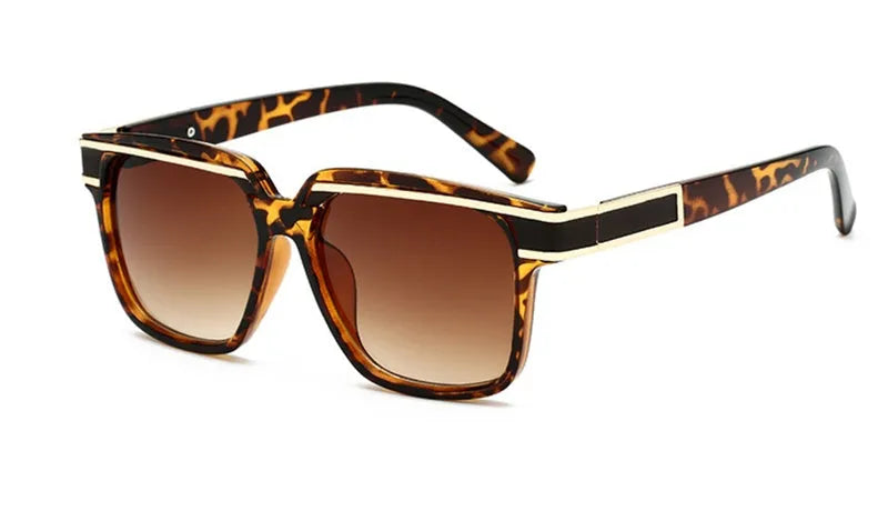 Men's sunglasses with PC plus metal frame in general style, UV400 protection, multiple colour options