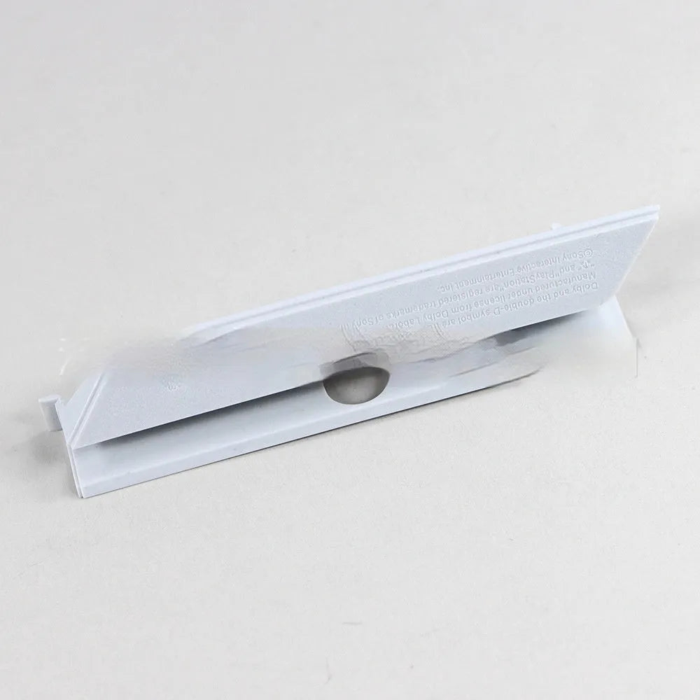Black and white plastic hard drive baffle plate for computer case internal drive bay organisation
