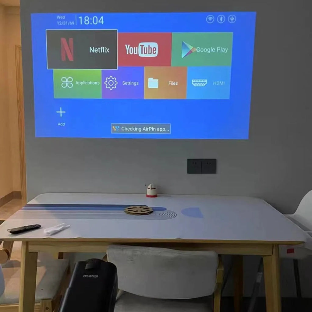 720p wireless home projector set for game machine connectivity with international standard certifications