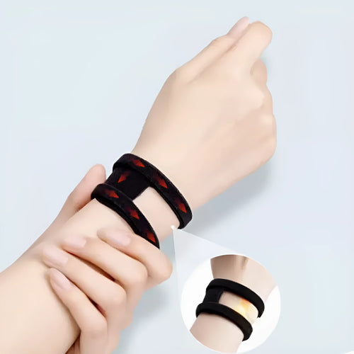 Athletic elastic wrist guard for yoga fitness volleyball support in black colour