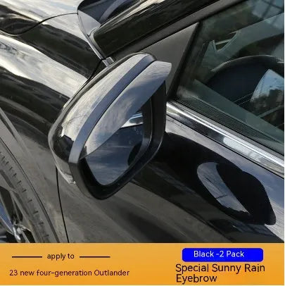 23 New Outlander car with black window deflectors installed on side windows