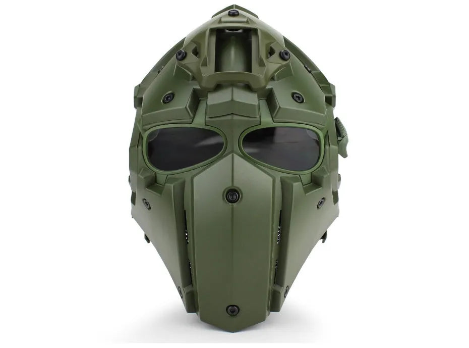 Ronin Tactical Helmet in black polymer with adjustable straps and EVA padding