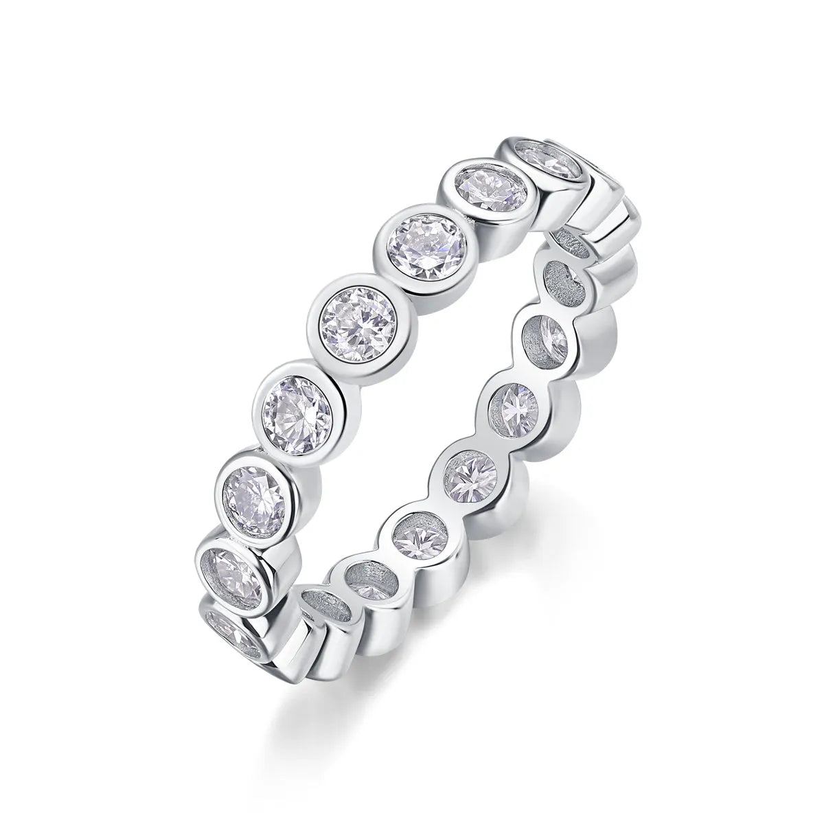 Moissanite wedding ring set in gold, platinum, and rose gold, S925 silver with platinum plating, sizes 5-9