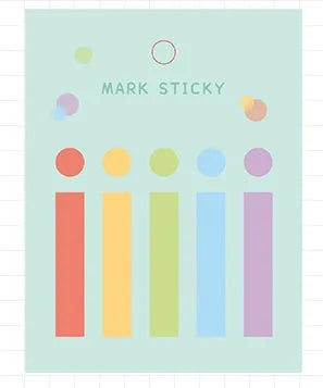 PVC index stickers in multiple colours and styles for notebook organisation