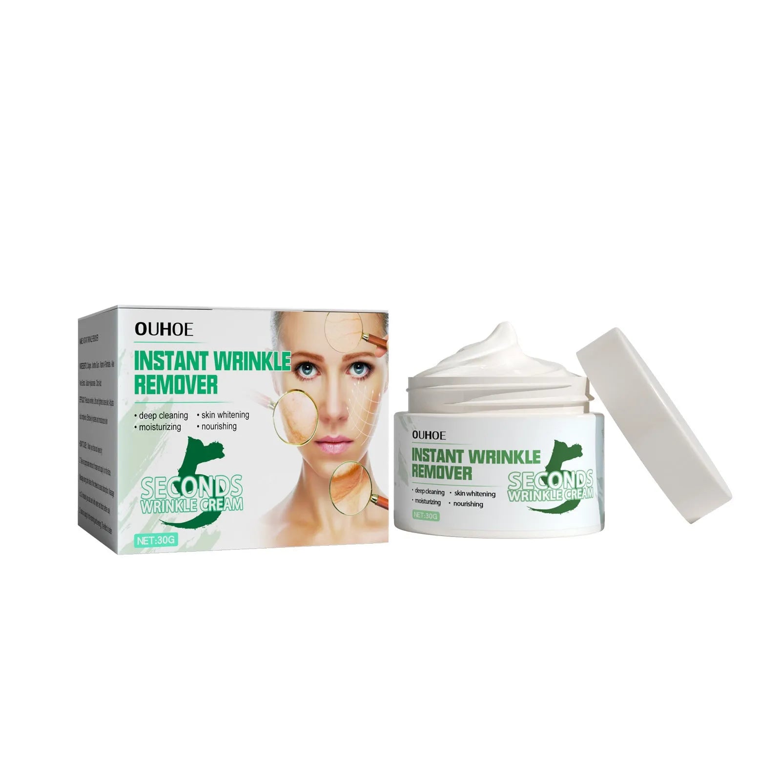 30g jar of anti-aging anti-wrinkle face cream for facial hydration