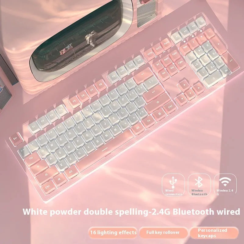 Wireless Bluetooth mechanical keyboard in various colours with 87-key and 108-key layout options