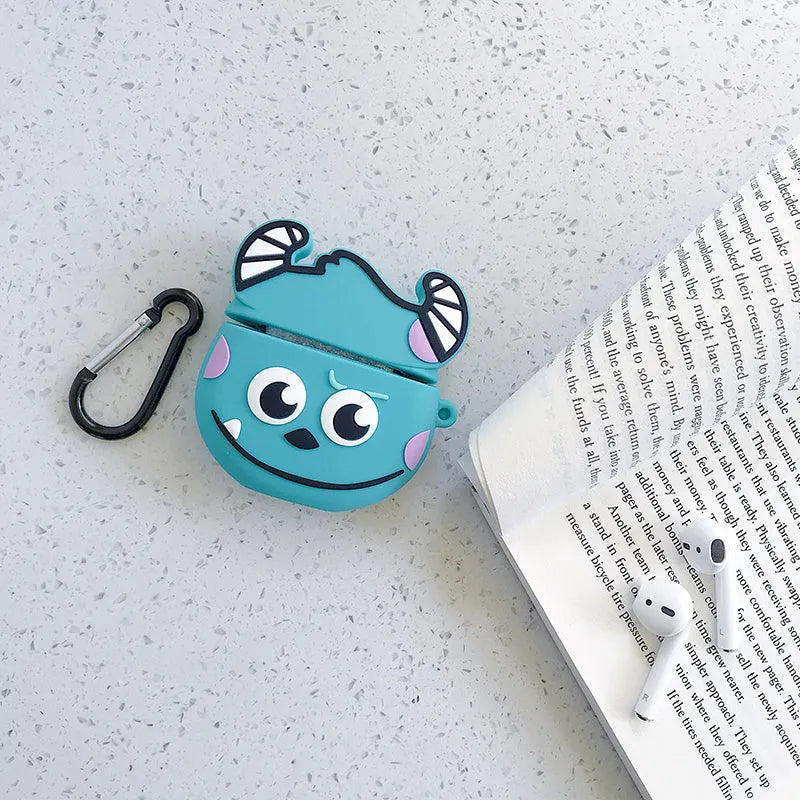 Cartoon animal design silicone case for AirPods 1 and 2 generation in multiple colour options