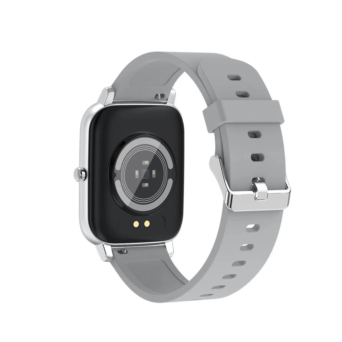 H80 black sports smart watch with silicone strap showing heart rate graph on touch screen