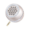 Universal mono amplifier speaker in black, gold, or rose gold with engineering plastic case.