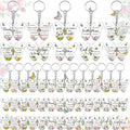 Acrylic key pendant set for Easter Halloween Christmas transparent decorative keychain with 10 or 50 pieces