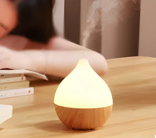 Asakusa wood grain vase-shaped 100ml ultrasonic aroma diffuser and humidifier.