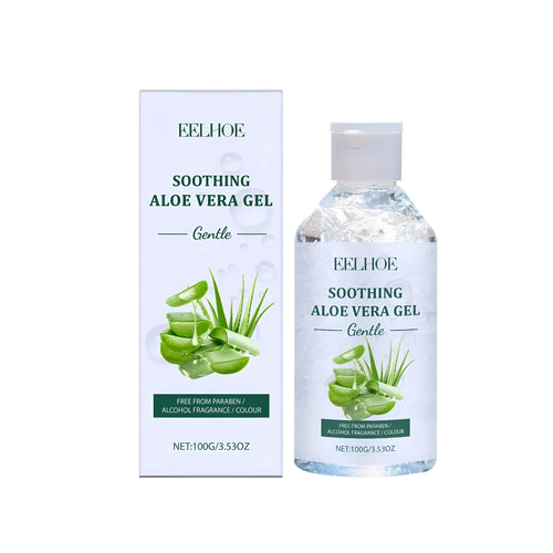 A 100g tube of clear aloe vera gel for skincare moisturising