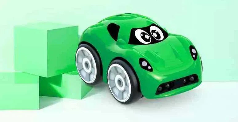 Electric children's toy car with somatosensory remote control, plastic construction, red colour, obstacle avoidance feature