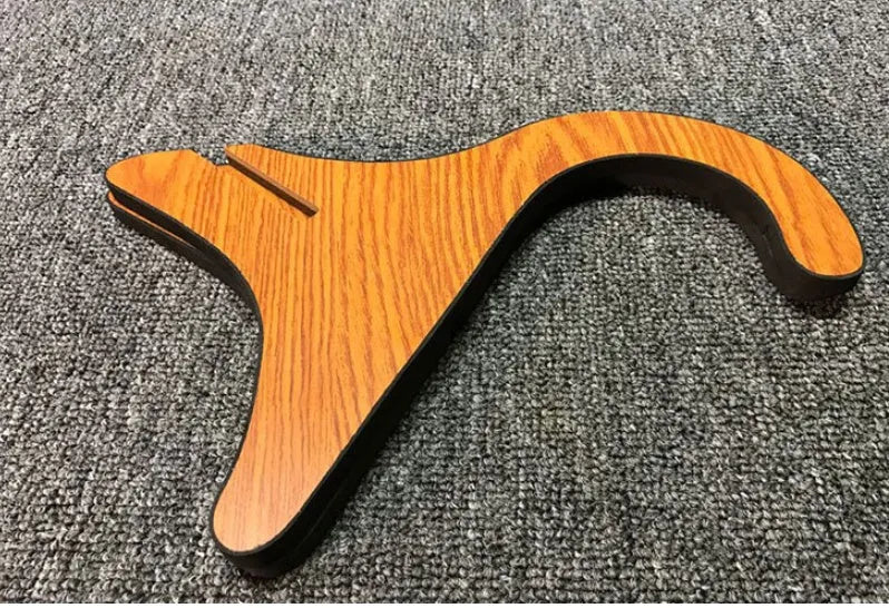 Wood folding ukulele bracket stand with anti-slip 3m EVA padding for 21-26 inch ukuleles