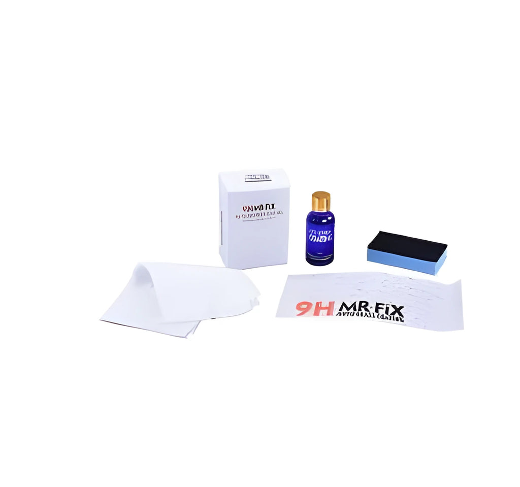 30ml car liquid ceramic coat with 9H hardness and hydrophobic glass coating, includes sponge and cloth