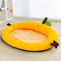 Green fruit-shaped pet bed with backrest nest design for large dogs