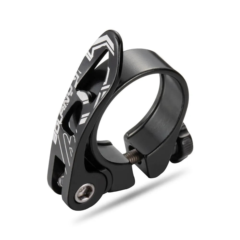Aluminium alloy bicycle seat post clamp in black, red, gold, or blue colour