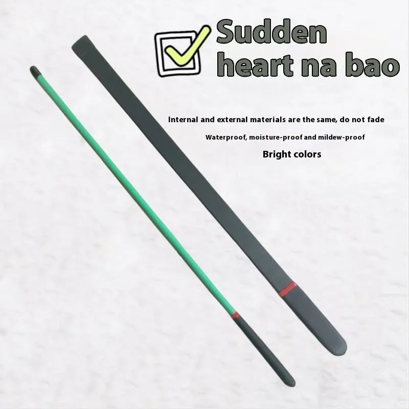 Clear flexible resin pointer with metal tip for use with sewing measuring tapes.