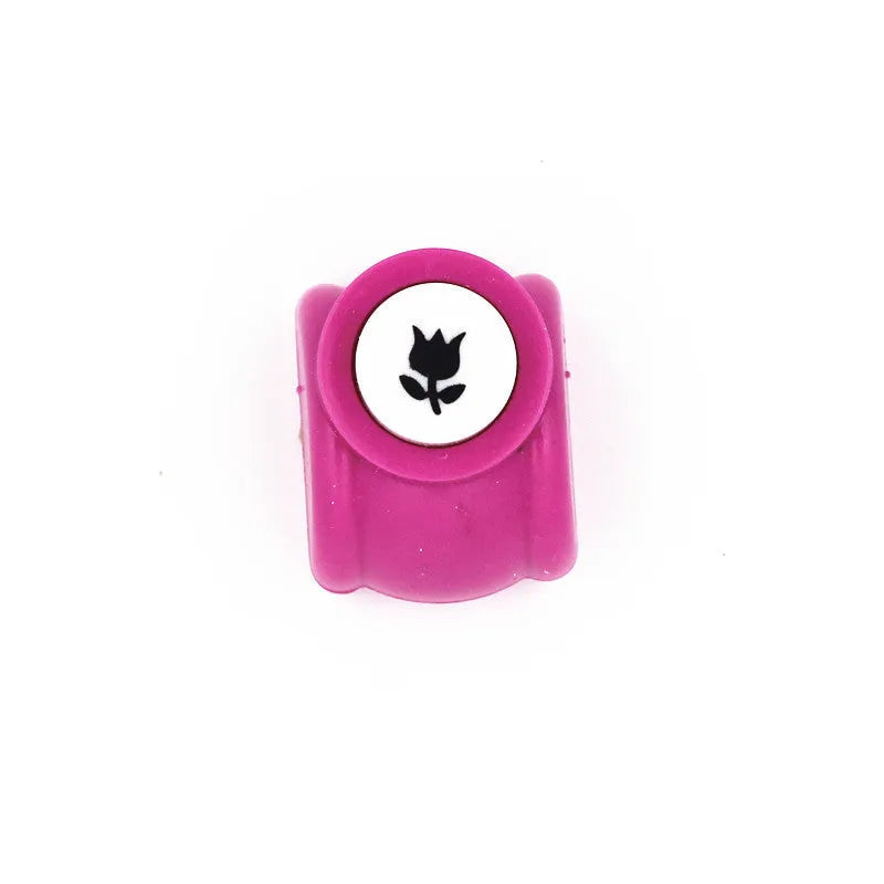Plastic student stationery embossing device 3x2.5x3cm with decorative pattern