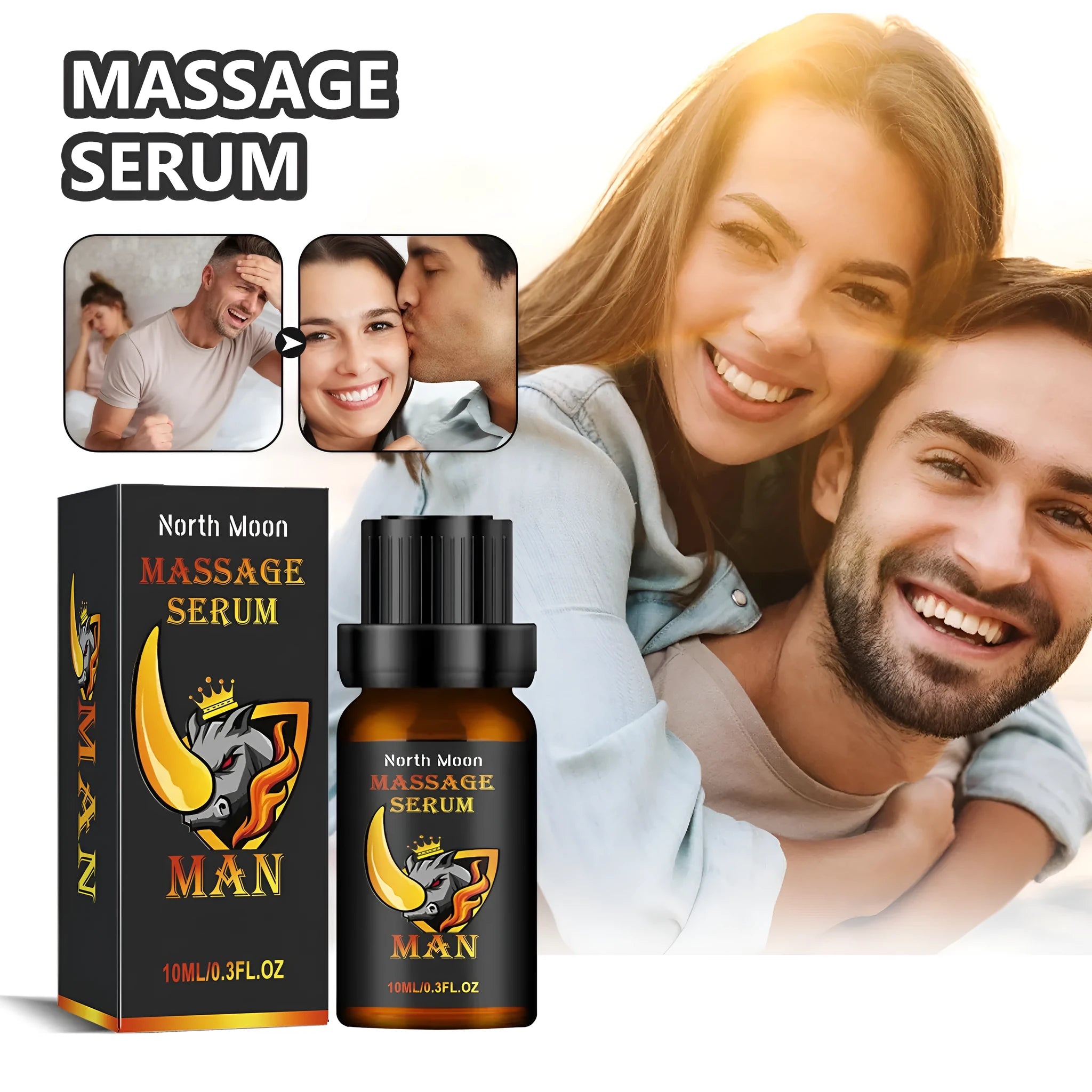 Men's 10ml massage essential oil bottle for external body care application