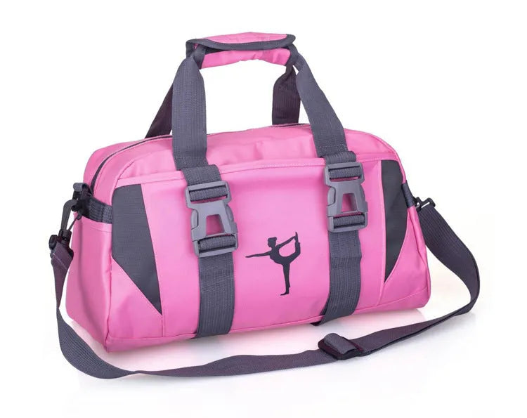 Matte finish gym backpack with yoga mat holder in dark blue medium size, urban simplicity style.