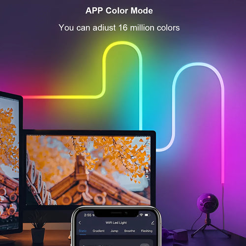 3 metre RGB neon LED strip lights with remote control for indoor lighting