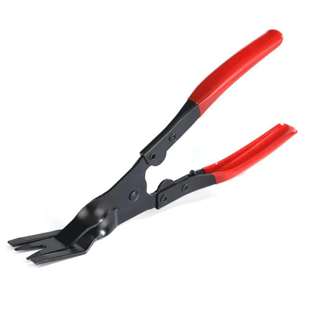 Blue car door panel removal pliers with forged steel construction, 235mm long