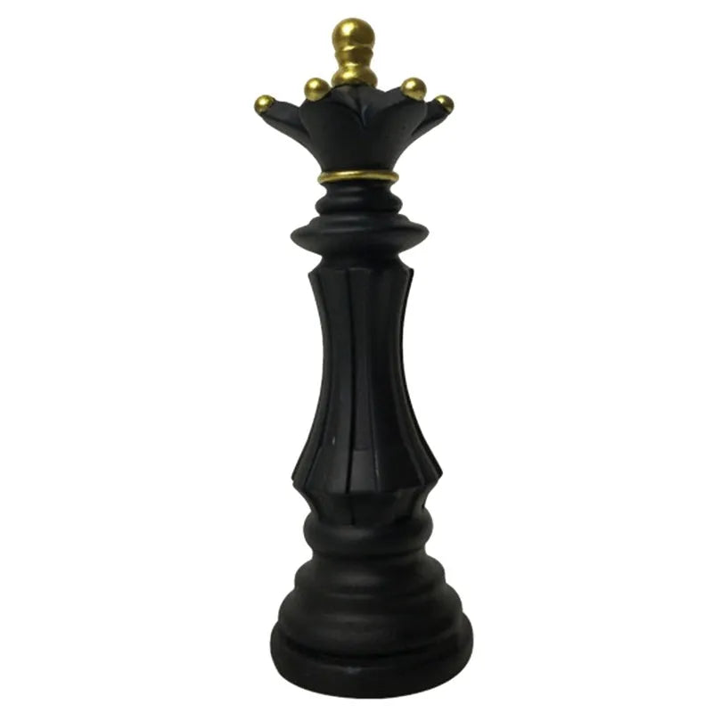 Creative chess resin ornaments synthetic resin European style medium black white warhorse king queen