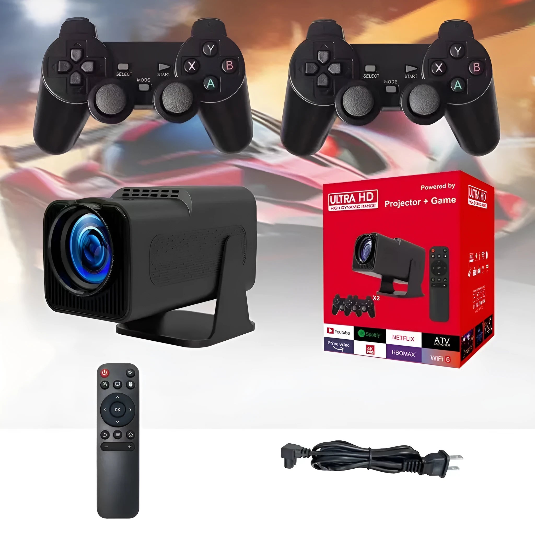 720p wireless home projector set for game machine connectivity with international standard certifications