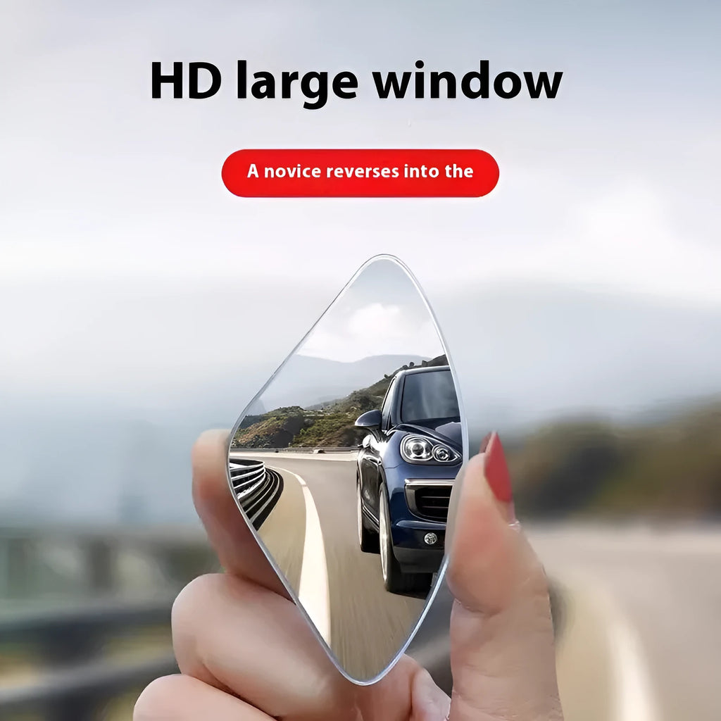 Small round frameless glass car rearview mirror pair for general fit