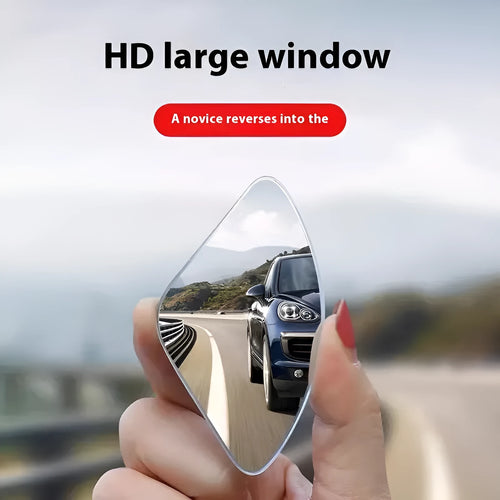 Small round frameless glass car rearview mirror pair for general fit