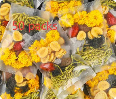 150g box of honeysuckle chrysanthemum tea with triangular tea bags for herbal wellness