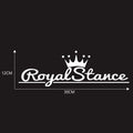 Reflective crown pattern car window sticker measuring 30cm by 12cm in colourful vinyl