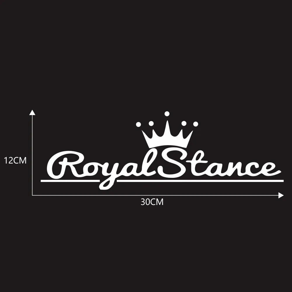 Reflective crown pattern car window sticker measuring 30cm by 12cm in colourful vinyl