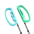 Black and blue Joy-Con controller grips with hand ropes for Nintendo Switch boxing games