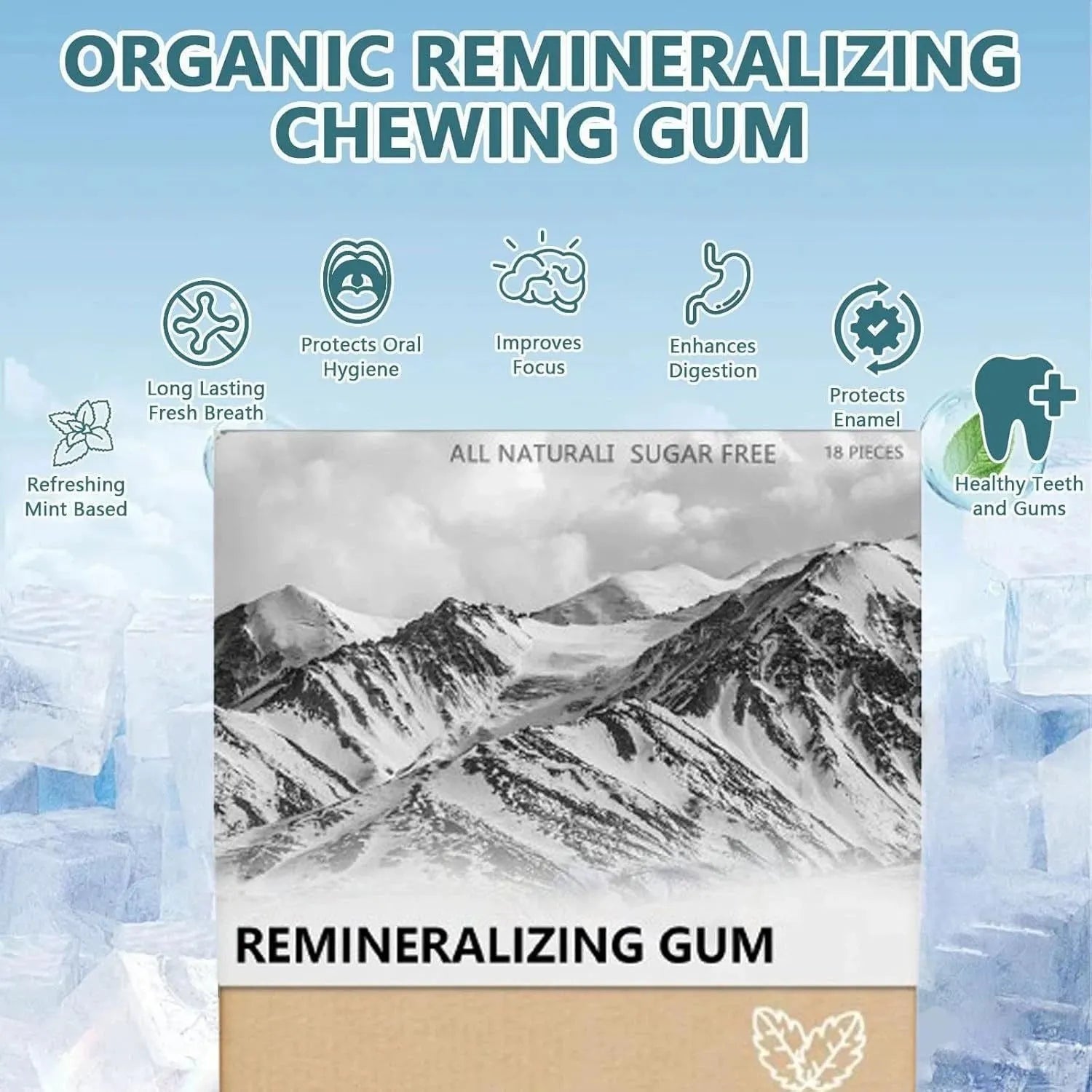Box of frankincense mint supplement capsules containing 18 vegetarian capsules