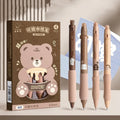 Cartoon printed erasable gel pen with 0.5mm tip in black and crystal blue ink options