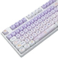 PBT gradient purple rabbit key caps for mechanical keyboards with sublimation printing