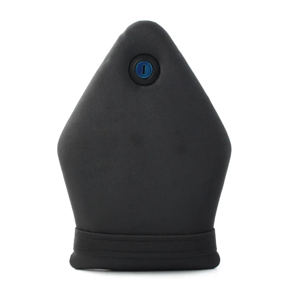Black PU leather rear seat bag for BMW S1000RR with lock key and ABS base