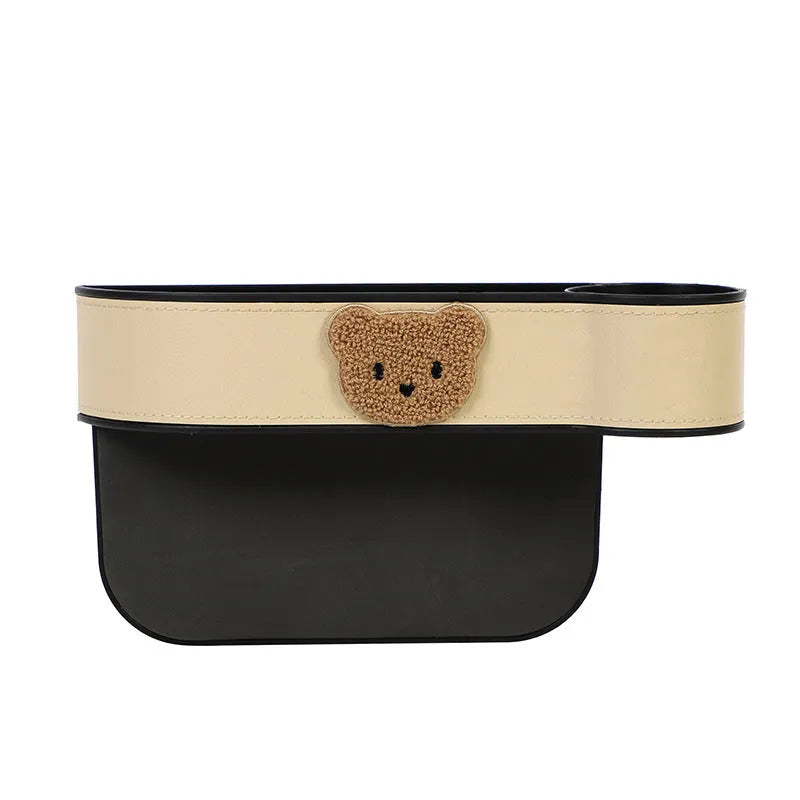 Cartoon style leather car seat gap storage box for vehicle organisation